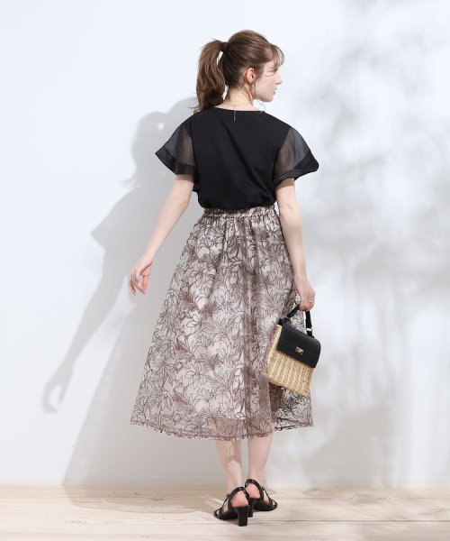Couture Brooch(クチュールブローチ)/【新色追加！】チュール刺繍フレアスカート/img09
