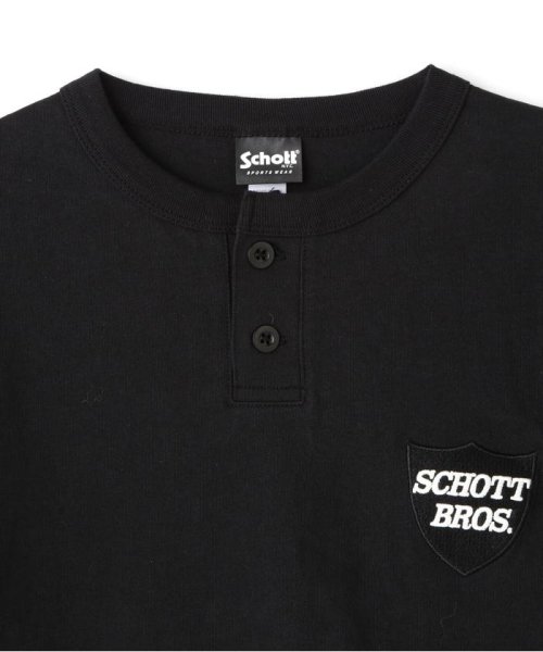 Schott(ショット)/S/S HENLEY NECK T－SHIRT "EMBROIDERED  PERFECTO" /ヘンリーネック  パーフェクト刺繍Tシャツ/img10