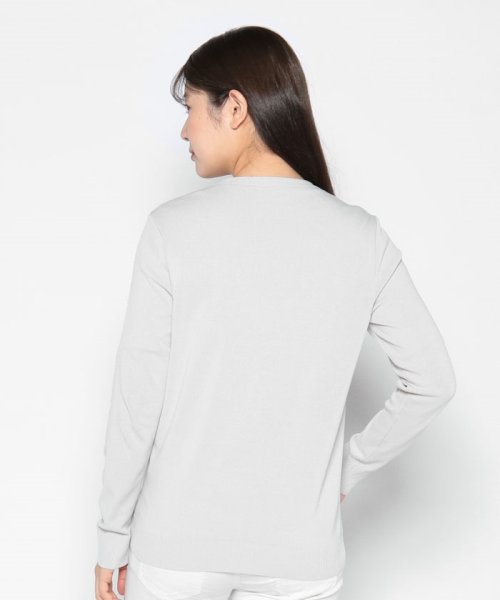 Vネックニットカーディガン 【カタログ掲載・アンサンブル対応・洗える】ハイツイストコットンアセテート カーディガン NA1734003706(13200円)