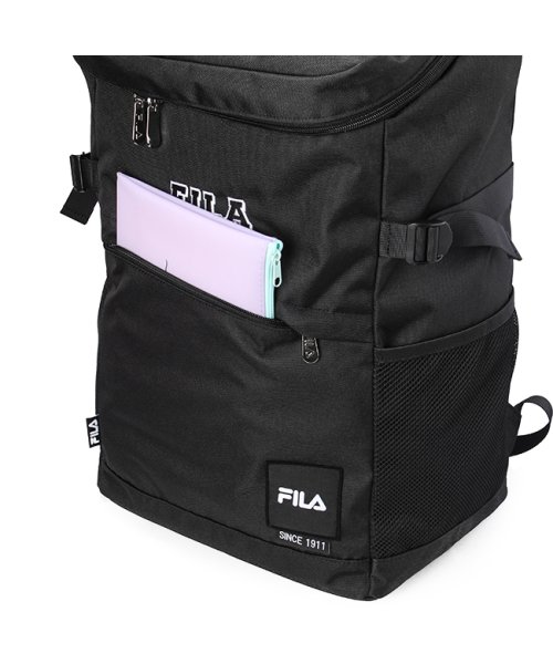FILA フィラ リュック 30L スクエア ボックス型 大容量 通学 男子 女子 高校生 中学生 黒 軽量 撥水 韓国 ブランド 7804 人気・おすすめ｜使いやすい・旅行におすすめ 品質保証 全国発送 日本国内発送・最短翌日お届け