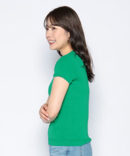 BENETTON (women)(ベネトン（レディース）)/コットン100％無地クルーネック半袖ニットセーター/img17