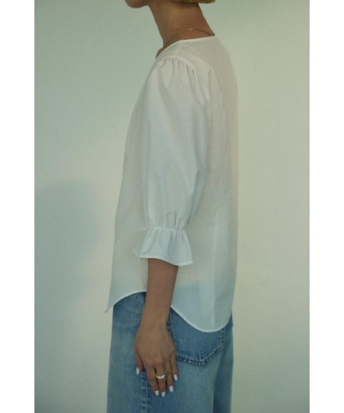 BLACK BY MOUSSY(ブラックバイマウジー)/gather vneck 7sleeve shirt/img04