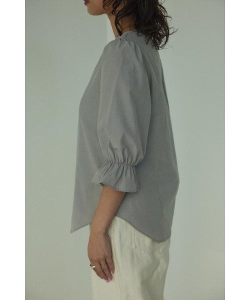 BLACK BY MOUSSY(ブラックバイマウジー)/gather vneck 7sleeve shirt/img24