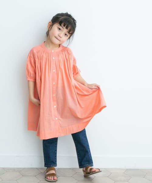 URBAN RESEARCH DOORS（Kids）(アーバンリサーチドアーズ（キッズ）)/『親子リンク』コットンボイルギャザーワンピース(KIDS)/img01