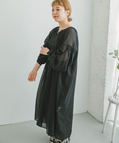 ITEMS URBANRESEARCH(アイテムズ アーバンリサーチ（レディース）)/ボイルライクギャザーワンピース/img04