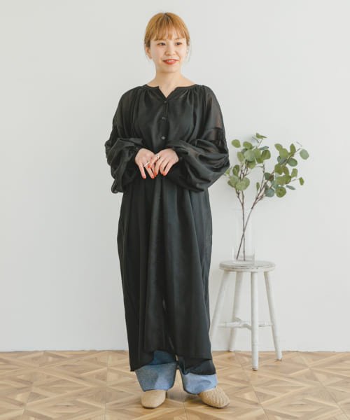 ITEMS URBANRESEARCH(アイテムズ アーバンリサーチ（レディース）)/ボイルライクギャザーワンピース/img06