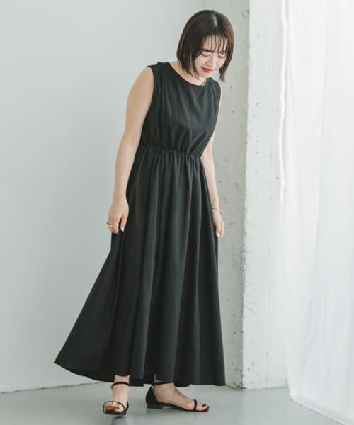 ITEMS URBANRESEARCH(アイテムズ アーバンリサーチ（レディース）)/バッククロスリネンワンピース/img48