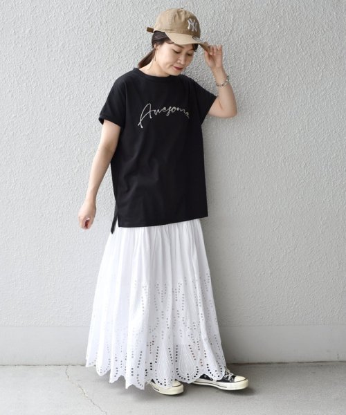 SHIPS WOMEN(シップス　ウィメン)/* チェーン エンブロイダリー TEE/img51