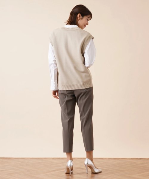 Vネックニットベスト 