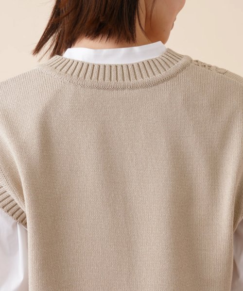 Vネックニットベスト 