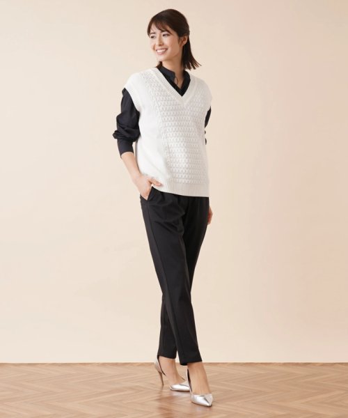 Vネックニットベスト 