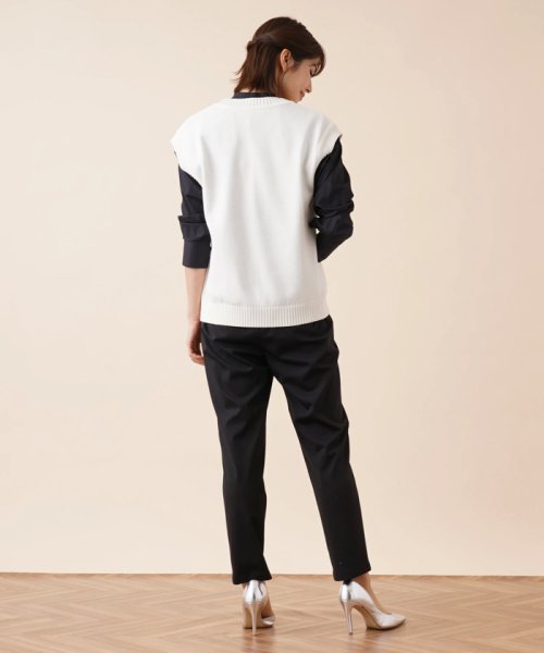 Vネックニットベスト 