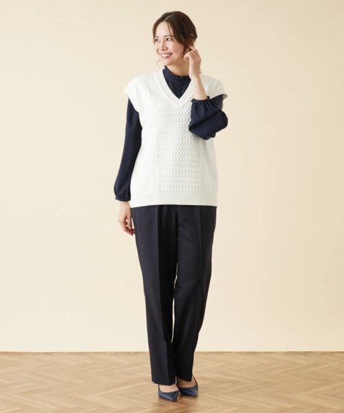 Vネックニットベスト 