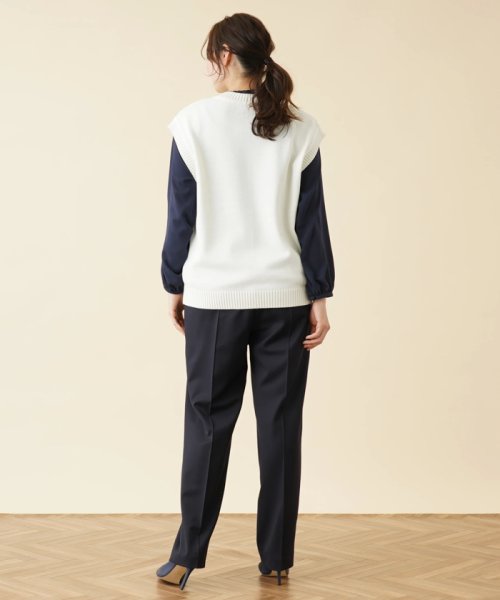 Vネックニットベスト 