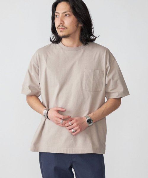 SHIPS MEN(シップス　メン)/*SHIPS:〈汗染み防止加工〉ビッグシルエット ヘビーウェイト ポケット Tシャツ 23SS/img20