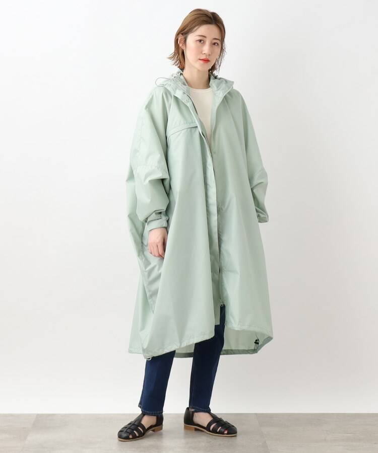 七里 レインコート 安い 荻窪七里撥水グレーネイビーコート120130140