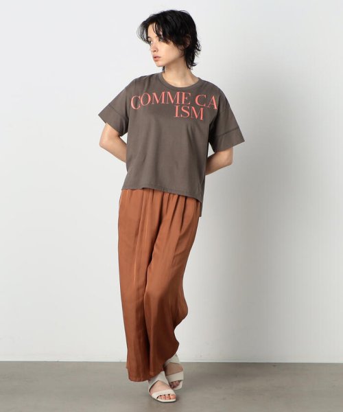 COMME CA ISM (コムサイズム（レディス）)/配色ロゴ　プリントＴシャツ/img01