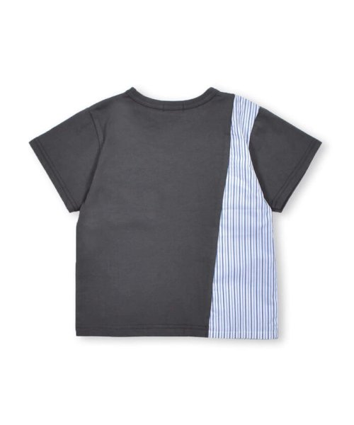 BeBe(ベベ)/胸ポケット付きストライプドッキングTシャツ(80~150cm)/img15