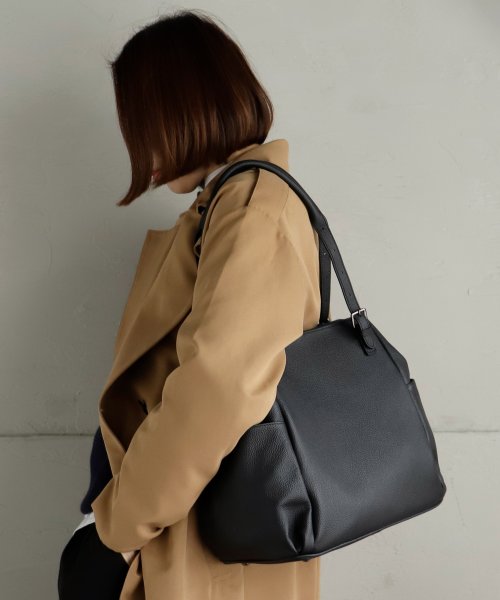 本革ベルトハンドルトートバッグ【aroco/アロコ】 レディース a4 大きめ 通勤通学 肩掛け お仕事バッグ 通勤バッグ ビジネスバッグ 縦型 シュリンクレザ 人気・おすすめ｜多用途・生活用品におすすめ 口コミ人気 即納 比較検討中の方に