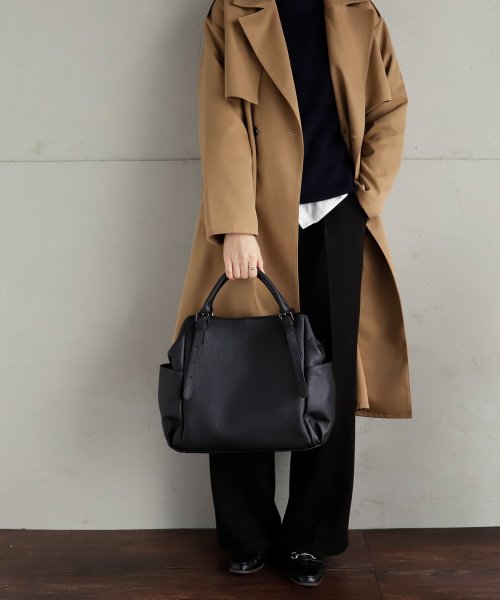 本革ベルトハンドルトートバッグ【aroco/アロコ】 レディース a4 大きめ 通勤通学 肩掛け お仕事バッグ 通勤バッグ ビジネスバッグ 縦型 シュリンクレザ 人気・おすすめ｜多用途・生活用品におすすめ 口コミ人気 即納 比較検討中の方に