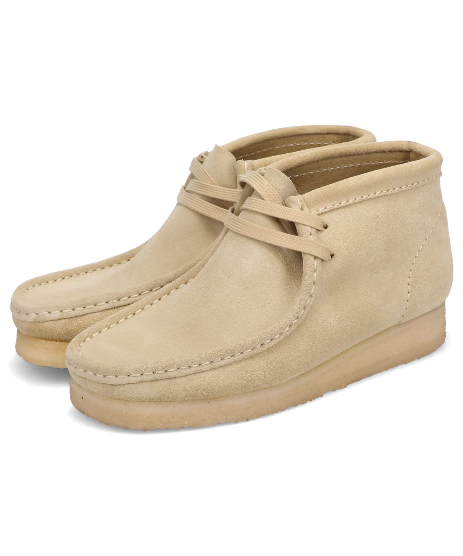 クラークス Clarks ワラビー ブーツ レディース スエード WALLABEE BOOTS ベージュ 26155520