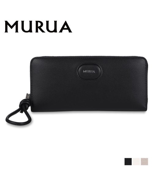 MURUA(ムルーア)/MURUA ムルーア 財布 長財布 ラウンド束入れ レディース ラウンドファスナー LONG WALLET ブラック ホワイト ベージュ 黒 白 MR－W112/img01