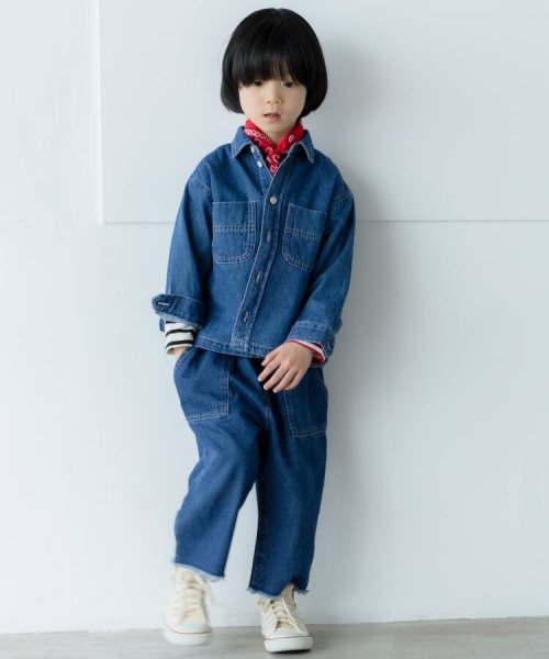 THE SHOP TK（KID）(ザ　ショップ　ティーケー（キッズ）)/【セットアップ】配色ステッチベイカーパンツ/img08