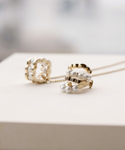 TOCCA(TOCCA)/PEARL CLOVER HOOP EARRINGS イヤリング/img07