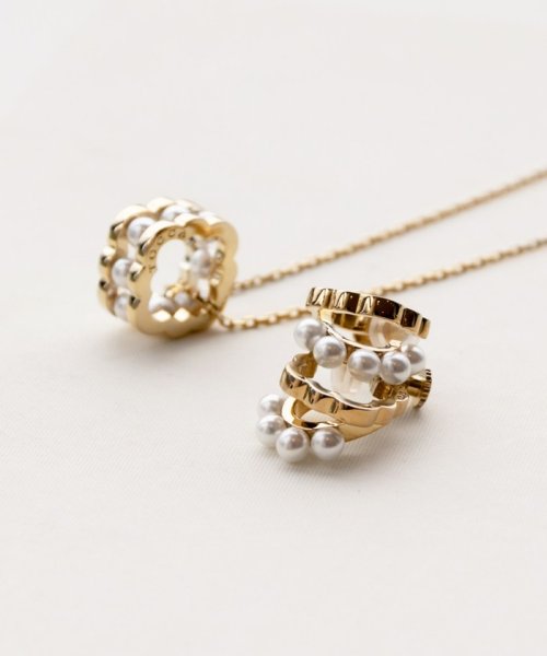 TOCCA(TOCCA)/PEARL CLOVER HOOP EARRINGS イヤリング/img08