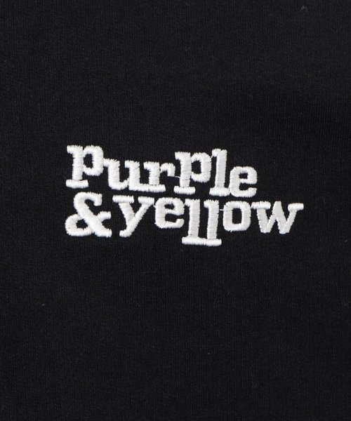 Purple & Yellow(パープル＆イエロー)/ハーフジップ ５分袖プルオーバー/img30