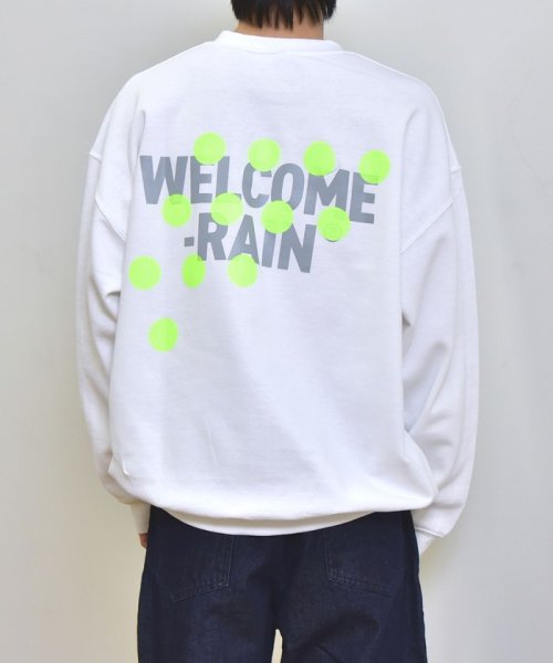 SHIPS any MEN(シップス　エニィ　メン)/【SHIPS any別注】Welcome－rain: NEON RAINDROPS プリント スウェット/img22