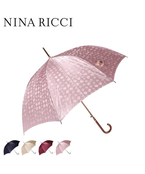 NINA RICCI(ニナリッチ)/NINA RICCI ニナリッチ 長傘 雨傘 レディース 軽量 耐風 ネイビー ベージュ レッド ピンク 1NR 11002/img01