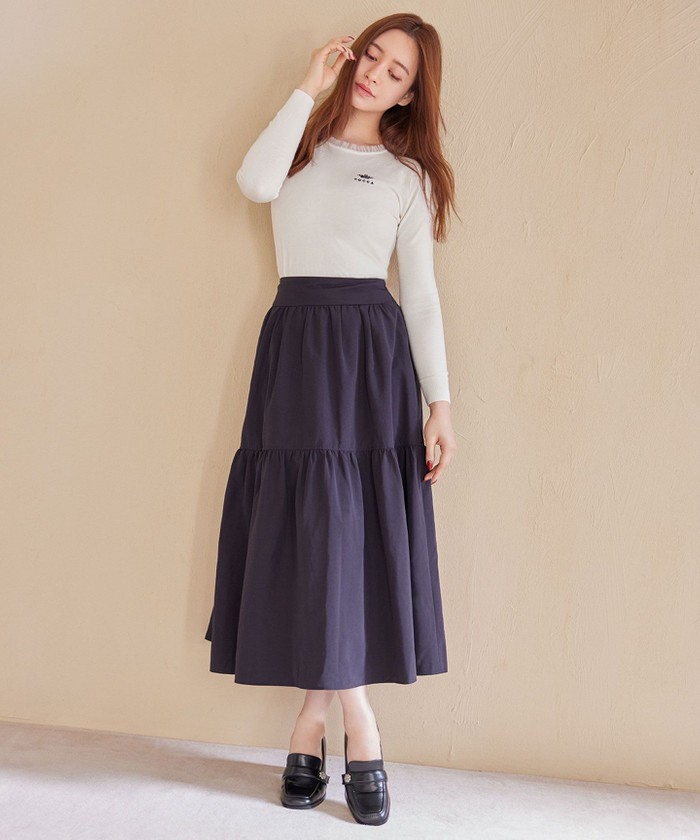 【WEB限定】【TOCCA LAVENDER】TIERED GATHERED SKIRT スカート