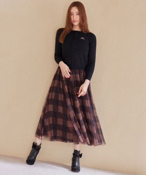 TOCCA(TOCCA)/【WEB限定】【TOCCA LAVENDER】CHECK TULLE SKIRT スカート/img01