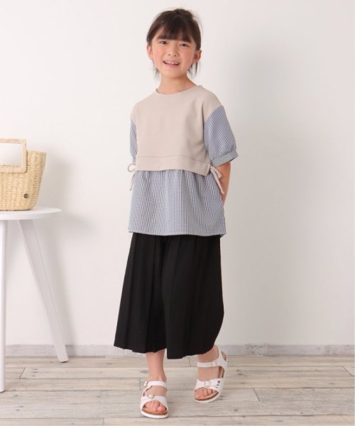 ikka kids(イッカ　キッズ)/細ベルト付きスラブワイドパンツ（120〜160cm）/img07