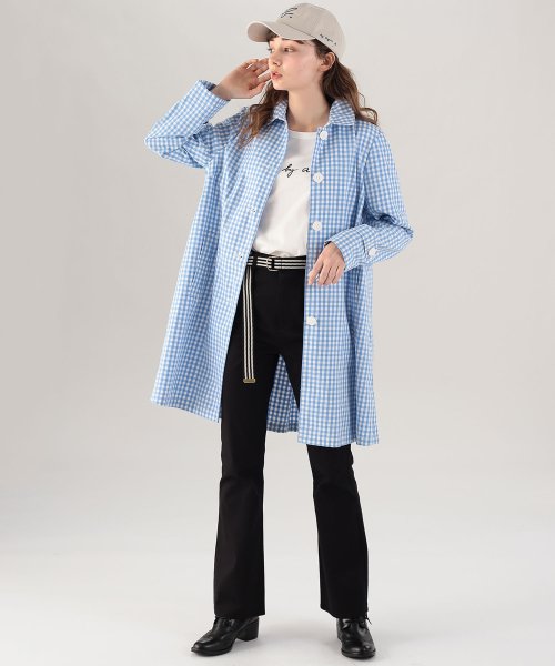 To b. by agnes b. OUTLET(トゥー　ビー　バイ　アニエスベー　アウトレット)/【Outlet】WT84 MANTEAU ギンガムチェック スプリングコート/img02
