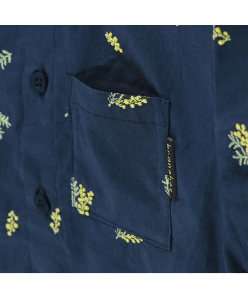 BRANSHES(ブランシェス)/【ペア/お揃い】ミモザ刺繍半袖シャツ+ハーフパンツセット/img24