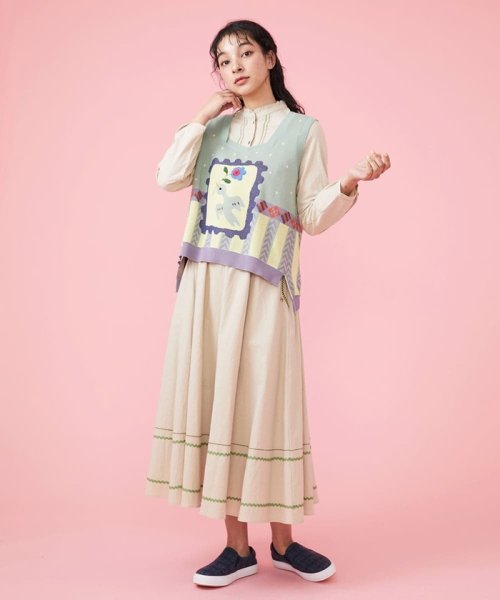 Jocomomola(ホコモモラ)/Dibujar 刺繍スカート/img18