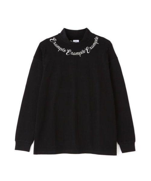 セール】EXAMPLE/エグザンプル/CURSIVE CIRCLE LOGO MOCK NECK L/S TEE 