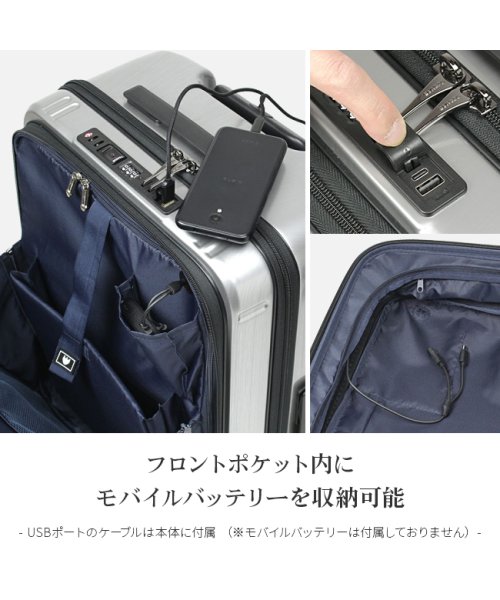 バーマス インターシティ スーツケース Mサイズ 53L フロントオープン ストッパー付き BERMAS 60521 キャリーケース キャリーバッグ 　　　　　 Type ｜約 ダイヤルロック式