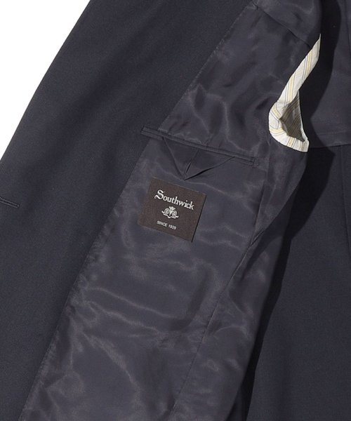 Southwick Gate Label: ウール ネイビー ダブルブレザー Gate Southwick Label IN