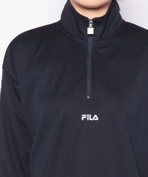 FILA（Casual）(フィラ（カジュアル）)/【カジュアルウェア】リップニット ロゴテープハーフジップジャージ セットアップ対応 レディース/img04