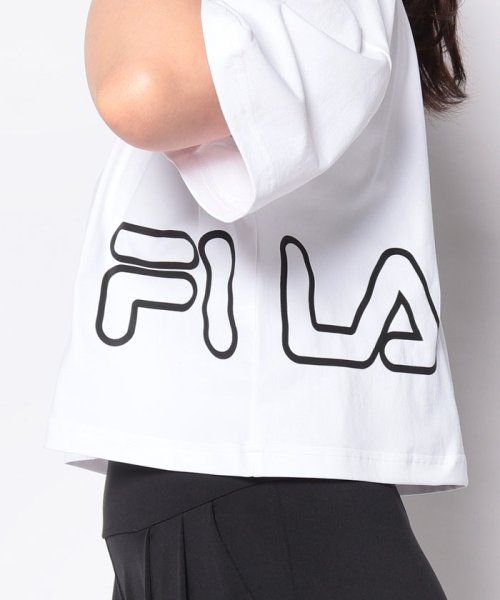 FILA（Casual）(フィラ（カジュアル）)/【カジュアルウェア】ストレッチ天竺 クロップドモックネックTシャツ レディース/img05