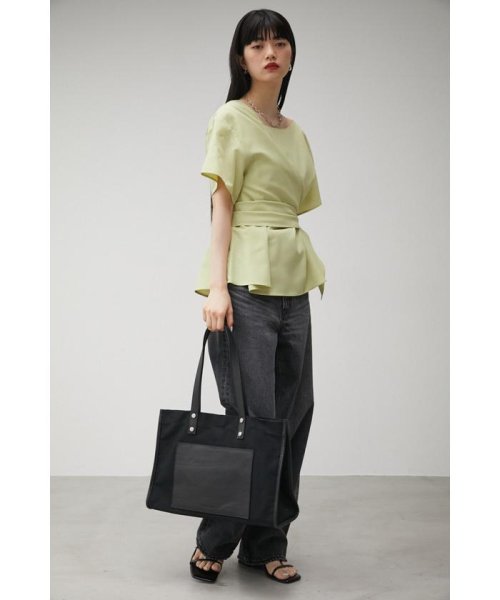 AZUL by moussy(アズールバイマウジー)/LINEN LIKE TOTE BAG/img12