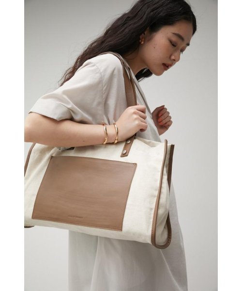 AZUL by moussy(アズールバイマウジー)/LINEN LIKE TOTE BAG/img21