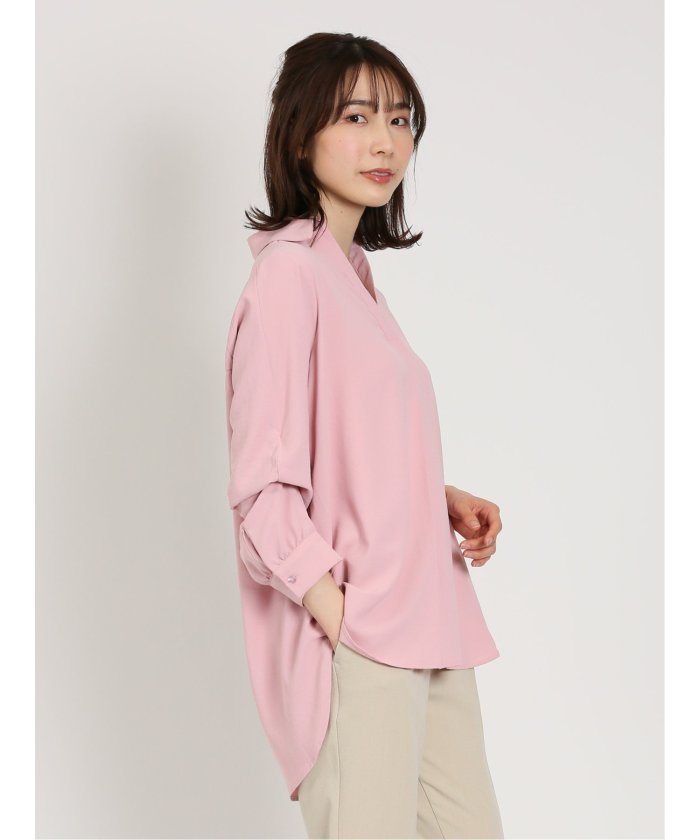 セール】ヴィンテージポプリン スキッパーシャツチュニック レディース