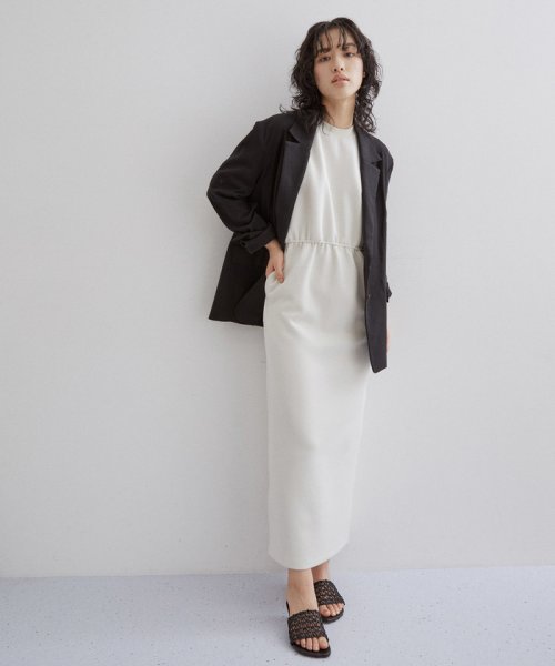 ハーフスリーブドロストワンピース なし