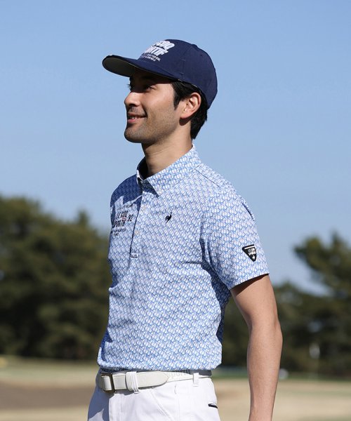 le coq sportif GOLF (ルコックスポルティフ（ゴルフ）)/小柄プリント半袖シャツ (吸汗速乾/ストレッチ/UV CUT(UPF30)/img01