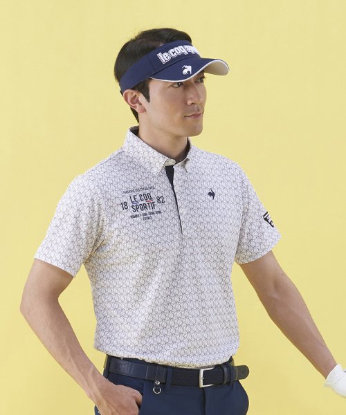 le coq sportif GOLF (ルコックスポルティフ（ゴルフ）)/小柄プリント半袖シャツ (吸汗速乾/ストレッチ/UV CUT(UPF30)/img08