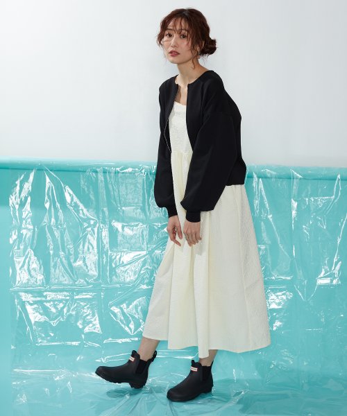 レディース オリジナル チェルシー ハンター トリ カラー ロゴ バックストラップ ブーツ 